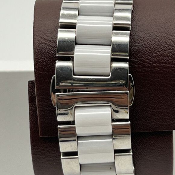 HILDAGO Watch, Ceramic-Stainless Steel-Diamonique CZ Bezel-Mother of Pearl Dial main image 10